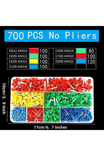 Choice1 700 PCS No Pliers 400-2120PCS Box,VE Tubular Crimp Terminals,Wire Ins...