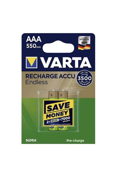 Varta 56813 Reciclat 800mah Aaa Şarj Edilebilir Ince Kalem Pil 2'li Paket