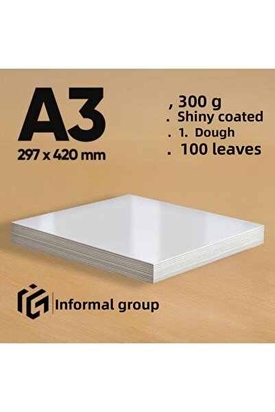 İnformal Yayınları Informal Copy Paper Premium Quality A3 300 Gr Glossy Coate...