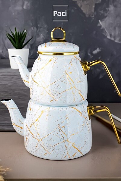 Paçi P200920 Elite Clas White Broken Marble Teapot