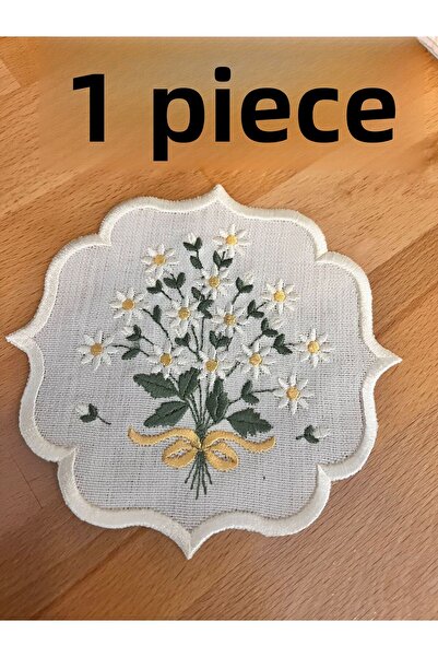 Nakışkonsept ديزي نموذج التطريز المطرزة كوكتيل القهوة منديل العرض 1 قطعة