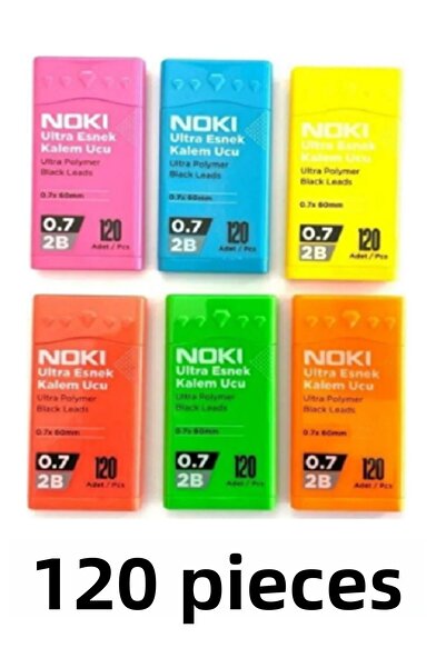 Noki 120 Pcs Min Versatil Pen Tip 2B 0.7 60 mm 120 Li Tube