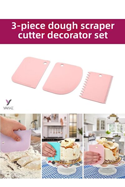 Yayke مجموعة من 3 أجهزة قطع وكشط العجين ومعجنات المعجنات ومكشطة تشكيل المعجنات