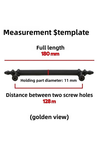 Saygın 128 mm Polymer Cabinet Handle with 20 Pcs Screws
