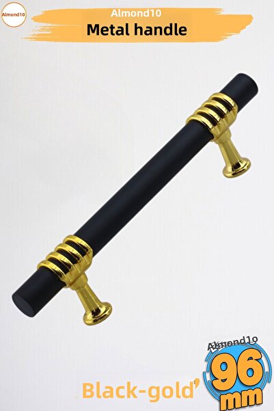 Badem10 Eylül Mobilier Bucătărie Sertar Dulap Mânere Dulap Mâner Capac Mâner Negru Aur 96 Mm Mâner Metal