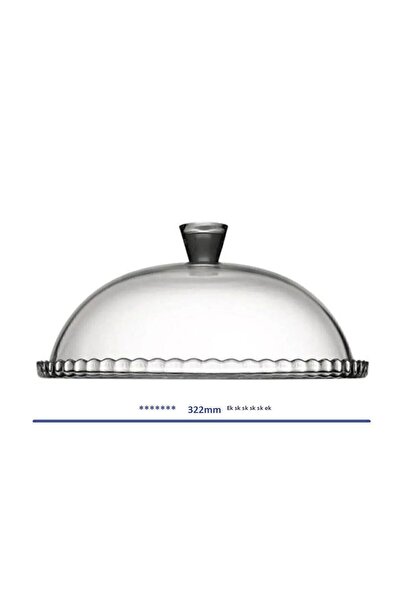 Paşabahçe Patisserie Covered Serving Plate Transparent 95198