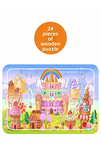 LİPYOS Sweet Castle 24 Piece Wooden Puzzle