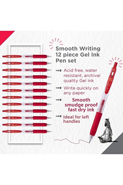 Zebra أقلام بمقبض مطاطي مضلع (104488)