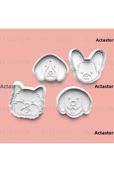 AKTASTORE مجموعة قوالب البسكويت وقوالب عجينة السكر من نوع Dog Types مكونة من ...