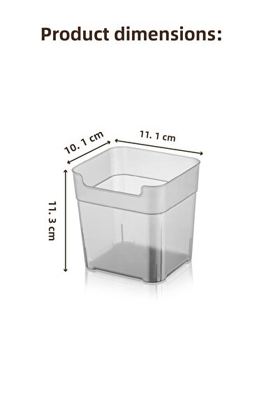 Vienev Anthracite Mini Refrigerator Organizer Box - Set of 4