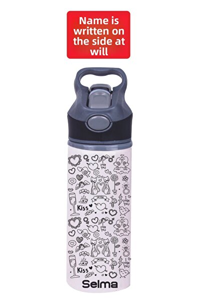 DKDZ SHOP زجاجة مياه معدنية مع شفاطة - 650 مل. -001