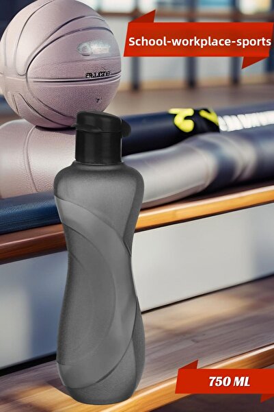 Open Home Concept Waterfresh 750 مل - زجاجة مياه سوداء وعصيدة مياه مناسبة لمكان العمل المدرسي وصالة الألعاب الرياضية