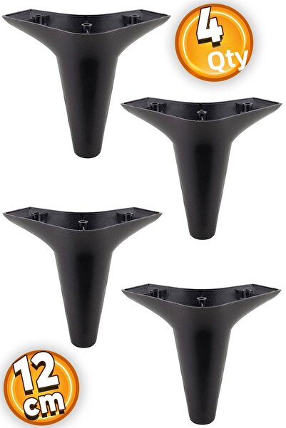 Badem10 Canapea neagra de lux Aspen - picioare de baza de 12 cm, unitate TV si 4 scaune