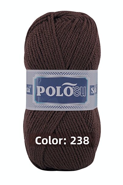 Polosu Siesta Soft - سترة وشاح سترة محبوكة يدويًا - بني داكن - اللون: 238