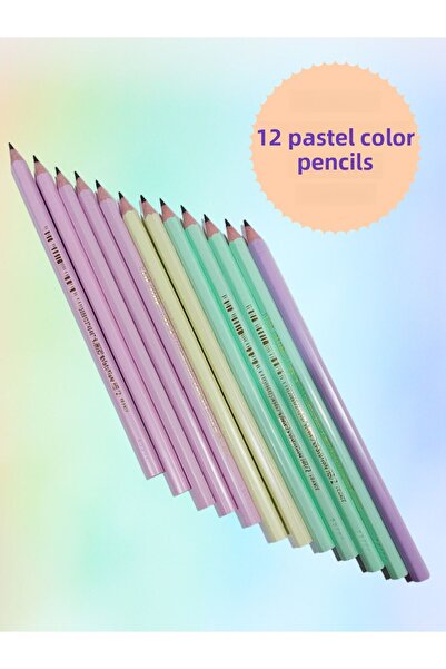 SEYFİKİRTASİYE 12 PIECES PASTEL COLOR LEAD PEN