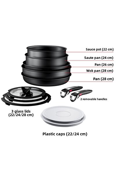TEFAL L 3959953   Titanium Ingenio Unlimited on 12 Piece Cookware Set - 2100134252