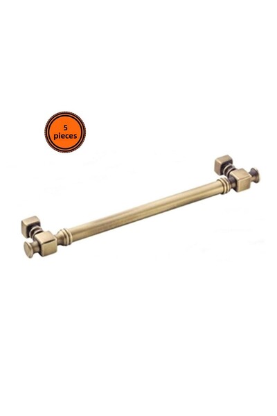 DOĞANLAR 5 bucăți Borns Dragon 192 mm Mâner de mobilier Olifka galben antic