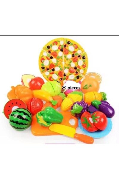 Hepsilazım Tray Pizza Cut Fruit Vegetable Ice Cream Biscuit Pastry with Cutti...