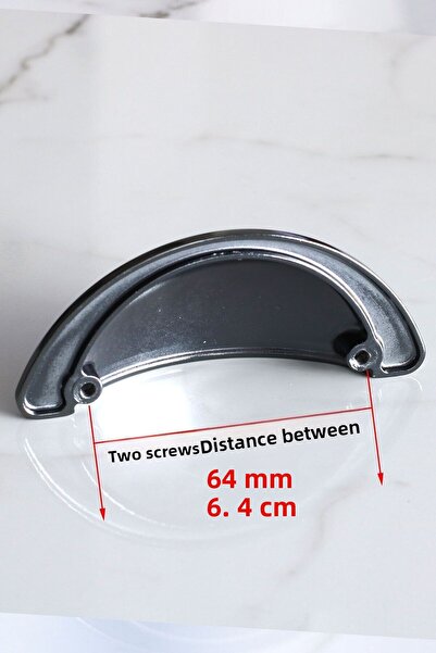 Badem10 Yelken Mussel Stone Dish 64 mm Buton Mobilier afumat Bucătărie Sertar Dulap Dulap Mânere Mâner