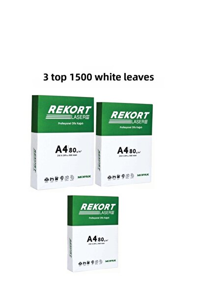 Mopak ورق نسخ ورق أبيض مقاس A4 - 3 كرات 1500 قطعة