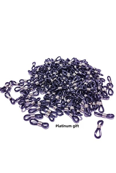 platin hediyelik 50 τεμάχια Μαύρο χρώμα Γυαλιά Κλιπ ιμάντα από καουτσούκ