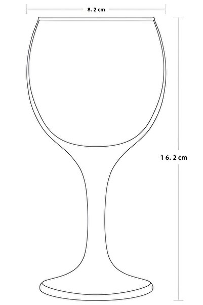 Paşabahçe 44411 - Set of 6 Footed 290 cc Bistro Glasses