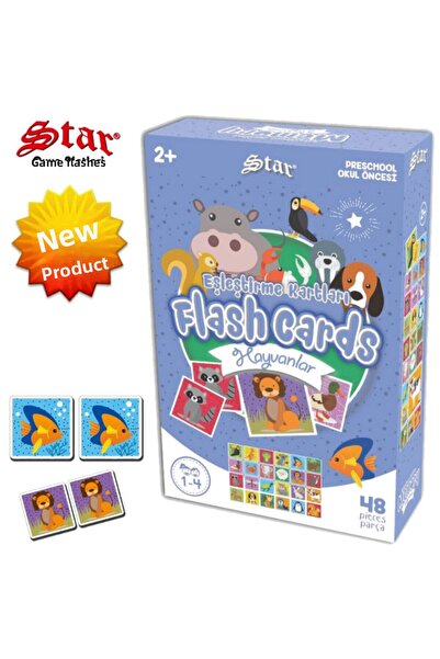Star لعبة الذاكرة الحيوانات سلسلة اللغز التعليمي 48 قطعة لعبة تعليمية بطاقات المطابقة