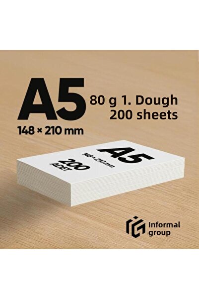 İnformal Yayınları ورق تصوير غير رسمي عالي الجودة A5 80 جرام 200 ورقة الأول ا...