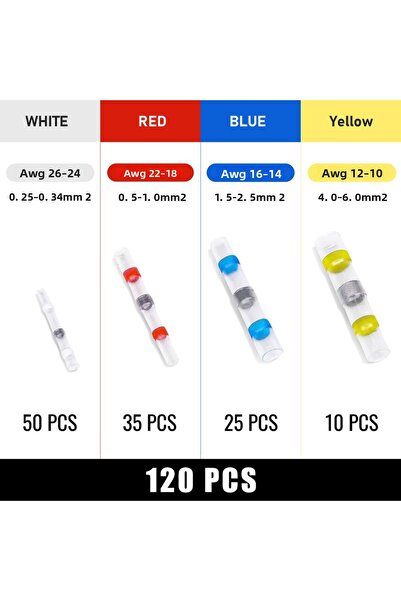 Choice 120 قطعة في كيس 100/120/150/250/300 قطعة موصلات أسلاك اللحام ذات الختم...