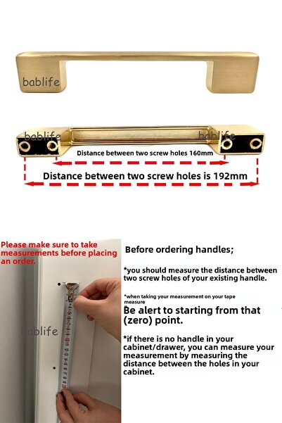 bablife Kale Nergis Bridge 160 mm-192 mm Metal auriu mat Mânere de mobilier pentru dulapuri de lux