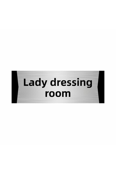 Özarslan Dizayn غرفة تركيب للسيدات مقاس 7 × 20 سم لوح توجيه معدني فضي اللون