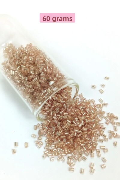 Royaleks خرز زجاجي مقطوع 2 مم - 60 جرام بني فاتح - BNC379