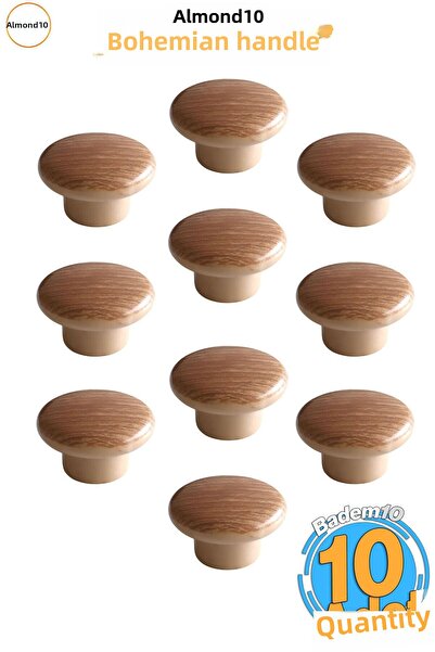 Badem10 Bohemian Plastic Button 10 τμχ Έπιπλα από καρυδιά εξωτερικού χώρου Συρτάρι κουζίνας Ντουλάπα Ντουλάπα Λαβή Λαβή