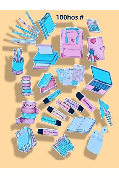 EyER Shoping Set de autocolante pentru materiale școlare