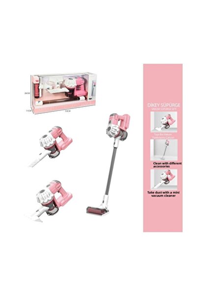 VARDEM OYUNCAK LS8803C مكنسة كهربائية عمودية باللون الوردي - لعبة فارديم