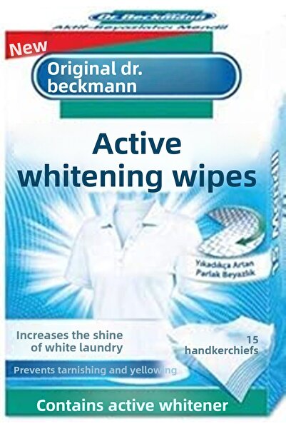 Dr.Beckmann مجموعة مناديل دكتور بيكمان البيضاء النشطة المكونة من 15 قطعة