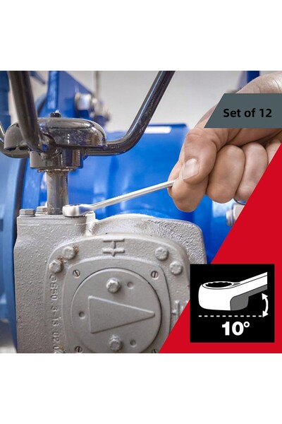 Badem10 Two Mouth Open and Closed Wrench Set Set of 12 Pieces Flat 6-7-8-9-10-12-13-14-17-19-22 mm Combined