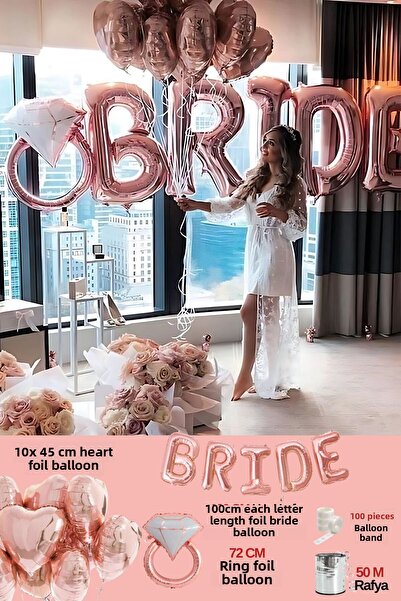 Baloncu Dede Set de baloane din folie pentru mireasa Noua nunta Set de inimioare din folie pentru petrecerea burlacilor