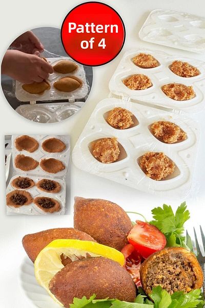 Kitchen Beauty قالب كرات اللحم العملي المكون من 4 قطع Fma04786 جهاز كرات اللحم المجوفة