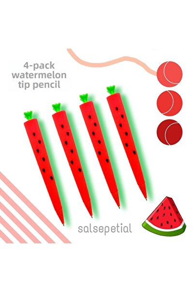 Salsepetial مجموعة من 4 أقلام رصاص بطرف البطيخ 0.7