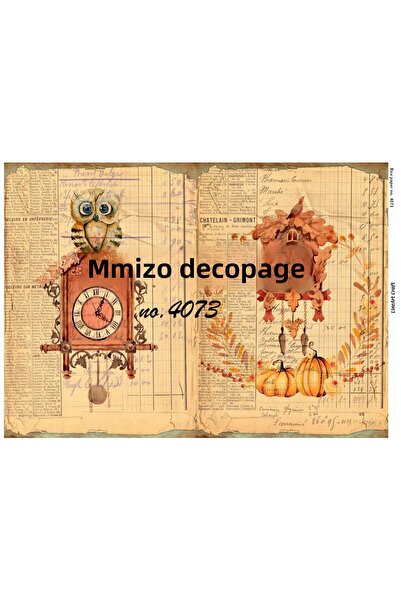 LİNEART Lineart Brass Decopage Paper 29X42 No:L4073