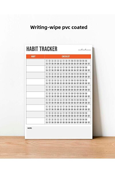 Ayışığı Dizayn Planificator Habit Tracker Poster PVC Summer-Sil 30x42 cm
