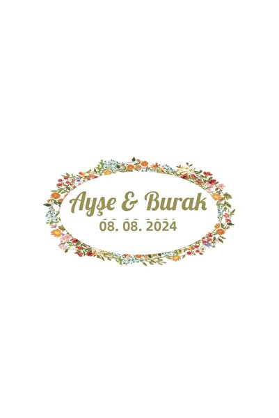 Reysa Tasarım Winter Themed Chic Rectangle Sticker Henna Engagement Wedding 3...