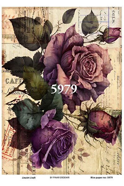 LİNEART ورق ديكوباج نحاسي - L5979، 29x42 سم
