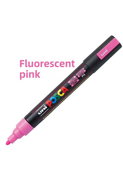 Uni Posca Fluorescent Pink Marker - 5m PC-5m (1.8-2.5mm)