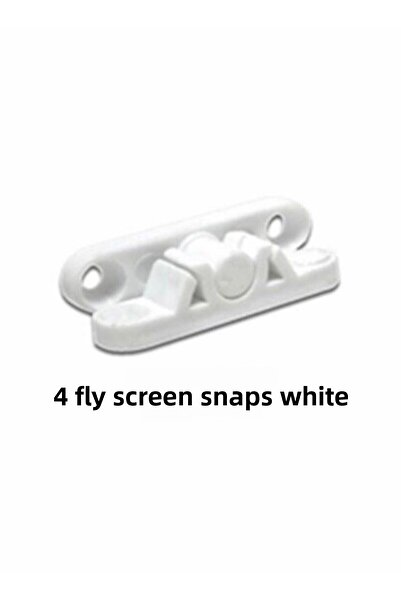 kalkan pvc White Plastic Fly Screen Snap Lock 17×25 4 Pieces