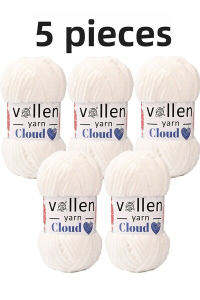 vollen yarn VollenYarn Cloud، حبل بطانية مخملي، حبل محبوك يدويًا، حبل كارديجا...