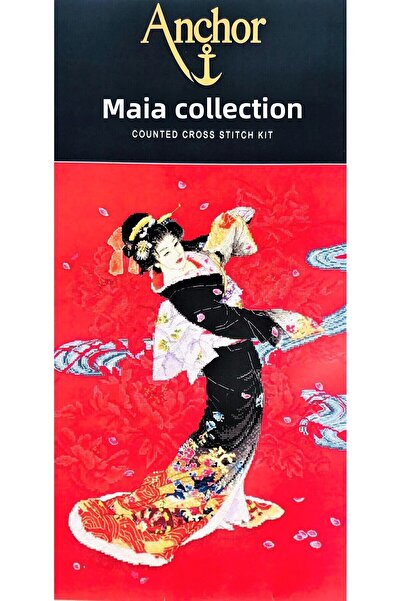 Anchor مجموعة مايا كوليكشن كروس ستيتش لوحة حائط بنمط الثقافة الشعبية اليابانية