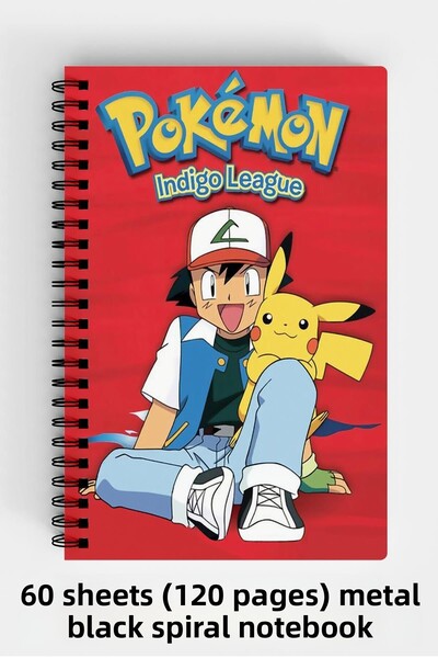 Anime Marketi Pokemon Design A5 Spiral Hard Cover Notebook 120 Sheets