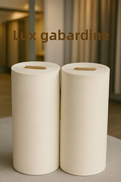 Hanles 1. Quality Luxury Gabardine Meter Fabric - Cotton - Off White - Table Cloth - Runner - Bag - Punch